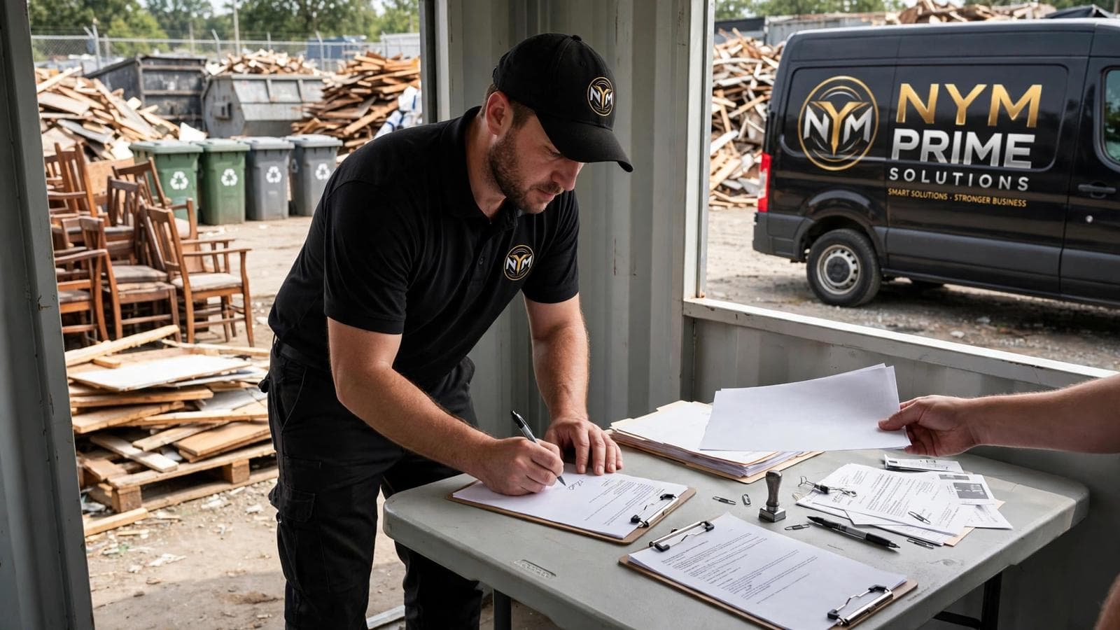 NYM Prime Solutions workers completing a responsible furniture removal and space clearance job