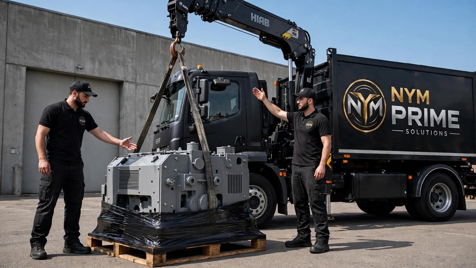 NYM Prime Solutions team handling sensitive commercial equipment with care